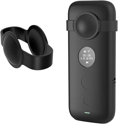 حافظة حماية من السيليكون مع غطاء عدسة لجهاز Insta360 ONE X (أسود) in Saudi Arabia