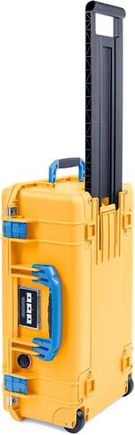 ColorCase Pelican Air 1535 Carry-on Case Yellow - Medium Size Waterproof Case with Gray Padded Microfiber Dividers & Mesh Lid Organizer - Yellow Handles & Latches in Saudi Arabia