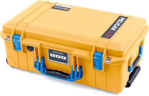 ColorCase Pelican Air 1535 Carry-on Case Yellow - Medium Size Waterproof Case with Gray Padded Microfiber Dividers & Mesh Lid Organizer - Yellow Handles & Latches in Saudi Arabia