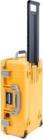 ColorCase Pelican Air 1535 Carry-on Case Yellow - Medium Size Waterproof Case with Gray Padded Microfiber Dividers & Mesh Lid Organizer - Yellow Handles & Latches in Saudi Arabia