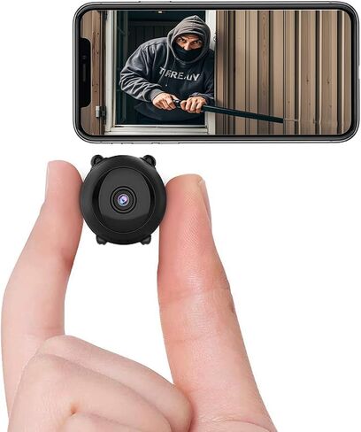 Mini Spy Hidden Camera 4k WiFi Nanny Cam Wireless,HD Security Camera for Home/Office,Surveillance Camera with Motion Detection and Night Vision,App Control in Saudi Arabia