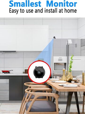 Mini Spy Hidden Camera 4k WiFi Nanny Cam Wireless,HD Security Camera for Home/Office,Surveillance Camera with Motion Detection and Night Vision,App Control in Saudi Arabia