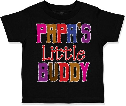 Toddler T-Shirt Papa's Little Buddy Grandpa Grandfather Boy & Girl Clothes in Saudi Arabia