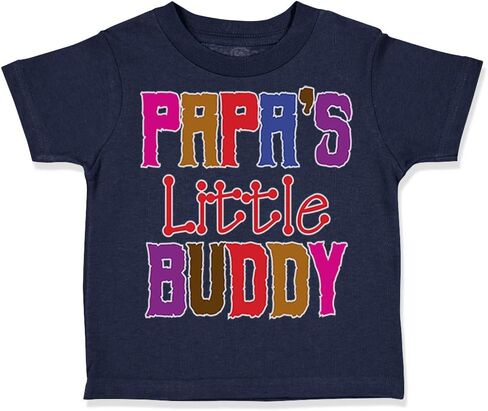 Toddler T-Shirt Papa's Little Buddy Grandpa Grandfather Boy & Girl Clothes in Saudi Arabia