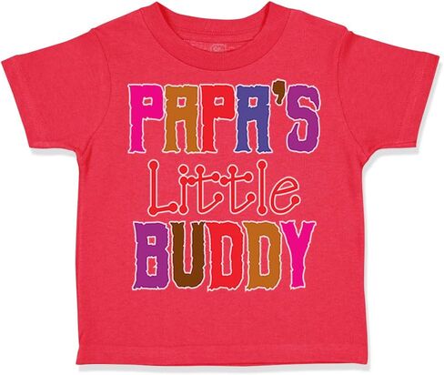 Toddler T-Shirt Papa's Little Buddy Grandpa Grandfather Boy & Girl Clothes in Saudi Arabia
