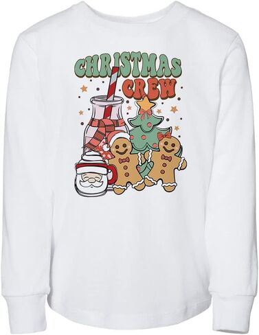 Gingerbread Christmas Crew Toddler Kids Long Sleeve T-Shirt in Saudi Arabia