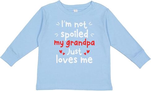 inktastic I'm Not Spoiled My Grandpa Just Loves Me Toddler Long Sleeve T-Shirt in Saudi Arabia