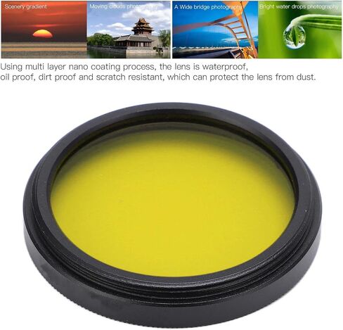 37mm Full Color Lens Filter Scratch Resistance Waterproof Full Color Filter Kit for SLR CameraYellow in Saudi Arabia