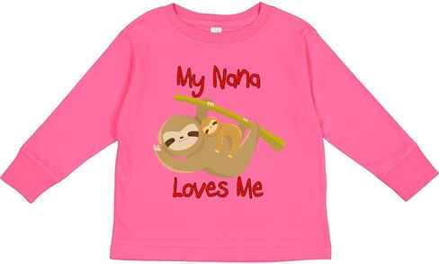 تي شيرت Inktastic My Nana Loves Me Sloth للأطفال الصغار بأكمام طويلة in Kuwait
