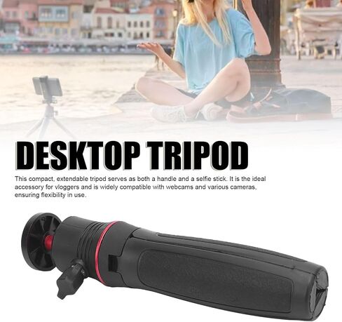 Extendable Desktop Tripod, ABS Silicone Portable Selfie Stick Tripod Stand with 1 4 Inch Screw for Digital Camera Stabilizer Webcam DSLR Vlogging in Saudi Arabia