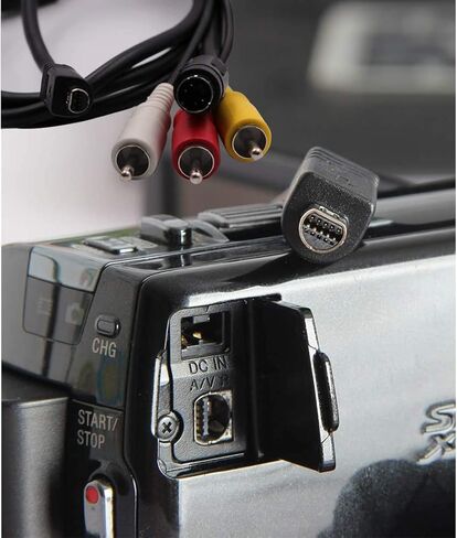 كابل/سلك/سلك بطول 5 أقدام AV A/V لتلفزيون الصوت والفيديو متوافق مع كاميرا الفيديو Sony Handycam DCR-HC27/e in Saudi Arabia