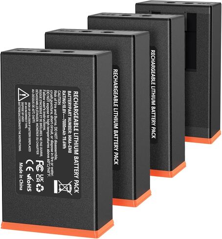 4 Pack Rechargeable Battery for Edge Series Cellular Trail Camera 7000mAh Lithium-Ion Battery Compatible with Moultrie Edge, Edge PRO, Edge 2, Edge 2 PRO in Kuwait