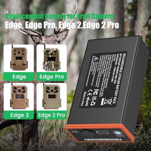 4 Pack Rechargeable Battery for Edge Series Cellular Trail Camera 7000mAh Lithium-Ion Battery Compatible with Moultrie Edge, Edge PRO, Edge 2, Edge 2 PRO in Kuwait