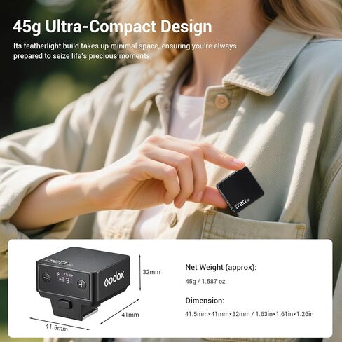 Godox iT20-F Silver Compact Camera Flash - Upgraded from iM20 with TTL Function & Magnetic Accessories, 45g Lightweight, 700+ Flashes, 1.5s Recycling, USB-C Charging, Compatible with FujiFilm Cameras in Saudi Arabia
