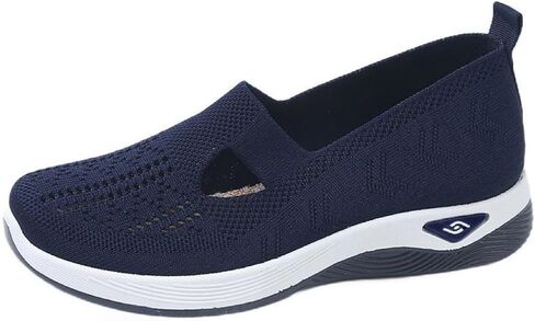 Women's Orthopedic Walking Shoes Breathable Comfortable Diabetic Shoes Soft Knitted Sneakers Arch Support in Saudi Arabia