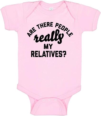 are These People Really My Relatives Baby Infant One Piece Bodysuit 6 Months Light Pink in Saudi Arabia