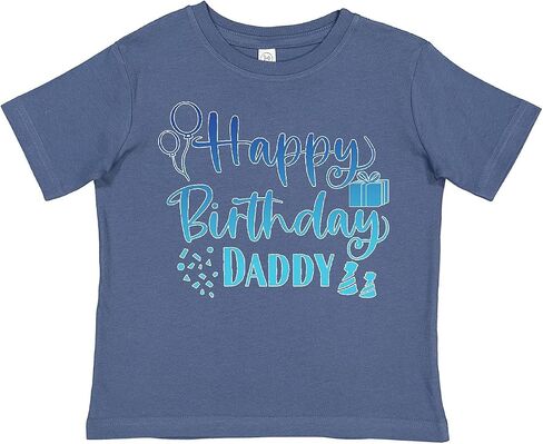 inktastic Blue Happy Birthday Daddy Toddler T-Shirt in Saudi Arabia