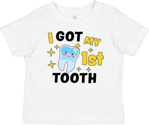 تي شيرت Inktastic I Got My First Tooth مع تي شيرت لطيف للأطفال الصغار in Kuwait