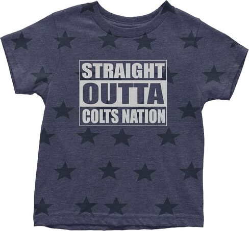 Straight Outta Colts Nation Football Toddler T-Shirt, Soft Cotton in Saudi Arabia
