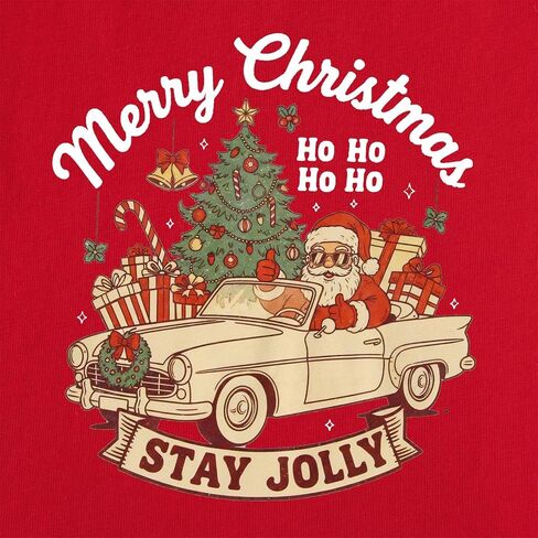 Ritatte Merry Christmas Shirt for Toddler Boys Girls Cute Santa Claus Long Sleeve T-Shirt Funny Xmas Gift Holiday Tee Tops in Kuwait