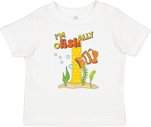 تي شيرت I'm O-Fish-Ally 1 اللطيف من Inktastic لعيد الميلاد الأول للأطفال in Kuwait