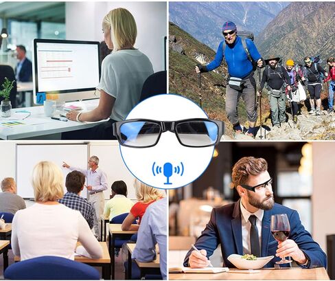 Dpofirs Smart Camera Glasses for Action Sports, 1080P HD Video Recording Glasses, Action Audio Camera for Men Women Outdoor Cycling, Photo & Video in Saudi Arabia