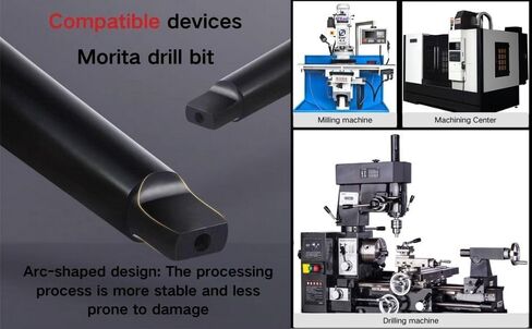ساق مورس المستدقة، M2 من الفولاذ عالي السرعة، مثقاب ملتوي ذو ساق مدببة، لقمة مثقاب معالجة بأكسيد أسود (3/4) in Kuwait