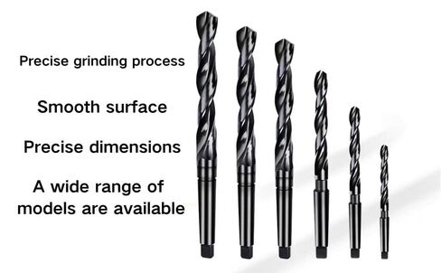 ساق مورس المستدقة، M2 من الفولاذ عالي السرعة، مثقاب ملتوي ذو ساق مدببة، لقمة مثقاب معالجة بأكسيد أسود (3/4) in Kuwait
