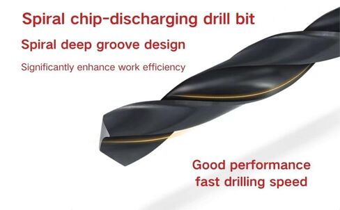 ساق مورس المستدقة، M2 من الفولاذ عالي السرعة، مثقاب ملتوي ذو ساق مدببة، لقمة مثقاب معالجة بأكسيد أسود (3/4) in Kuwait