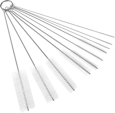 10Pcs Bottle Brush Set Bottle Cleaning Brushes Nylon Strip Brush Nylon Tube Pipe Washing Kit Milk Cup Straw Glass Tube Cleaner for Home in Saudi Arabia