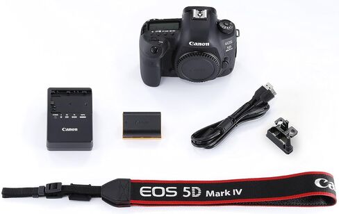 كاميرا Canon EOS5DMK4 EOS 5D Mark IV DSLR (الجسم فقط) الإصدار الدولي (بدون ضمان)، أسود in Saudi Arabia