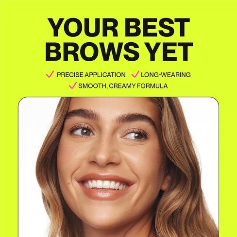 Brow Pencil - Fine Tip, Smooth & Creamy, Long Wearing, Water Resistant - Buildable Looks: Natural to Bold Eyebrows - Vegan & Cruelty Free Women's Beauty, Eyebrow Filler Makeup (Black Brown) in Kuwait