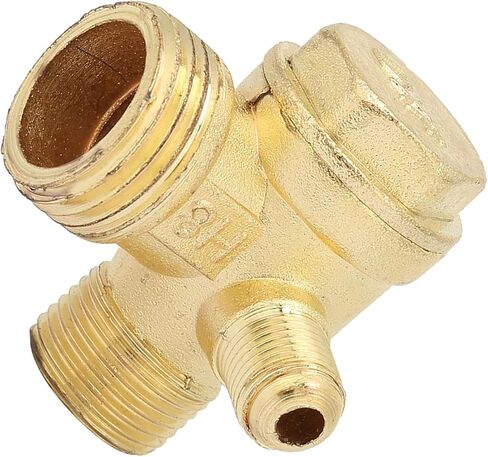 Air Compressor Check Valve, Golden Three Way Unidirectional Check Valve Connect Pipe Fittings With Three Male, power system compressor check valve in Saudi Arabia