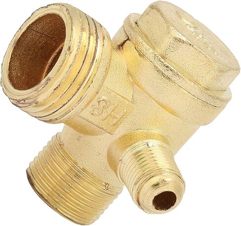 Air Compressor Check Valve, Golden Three Way Unidirectional Check Valve Connect Pipe Fittings With Three Male, power system compressor check valve in Saudi Arabia