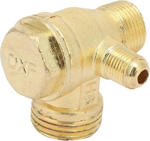 Air Compressor Check Valve, Golden Three Way Unidirectional Check Valve Connect Pipe Fittings With Three Male, power system compressor check valve in Saudi Arabia