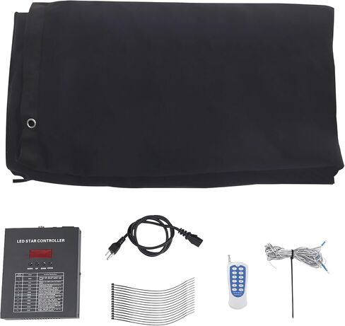 أدى خلفية المرحلة نجمة، 6.6 * 9.8ft طوي المخملية أدى خلفية المرحلة ث / dmx512 التحكم عن بعد، ستارة أضواء النجوم الملونة، خلفية القماش السماء المرصعة بالنجوم لحفل زفاف عيد الميلاد in Kuwait