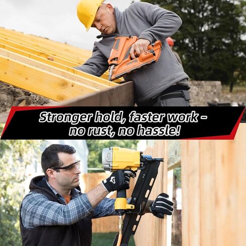 عدد 2000 مسمار تأطير 21 درجة، رأس مستدير كامل 3 بوصة × 0.131 بوصة، ساق حلقية، مجلفنة بالغمس الساخن، أظافر بلاستيكية مجمعة لبنادق أظافر ذات إطار دائري 21 درجة in Kuwait