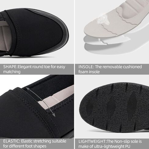 Women's Orthopedic Loafers Stretchy Slip-on Comfort Walking Work Flat Shoes for Bunions in Saudi Arabia