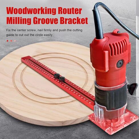4 in 1 Router Milling Groove Bracket, Aluminum Alloy Adjustable Cabinet Hardware Jig and Router Guid e Adjustable Router Jig Tool for Woodworking Wood Cutting in Saudi Arabia