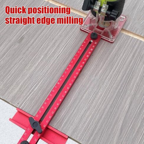 4 in 1 Router Milling Groove Bracket, Aluminum Alloy Adjustable Cabinet Hardware Jig and Router Guid e Adjustable Router Jig Tool for Woodworking Wood Cutting in Saudi Arabia