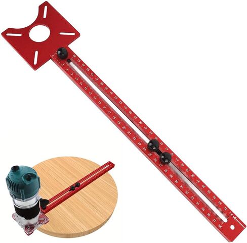 4 in 1 Router Milling Groove Bracket, Aluminum Alloy Adjustable Cabinet Hardware Jig and Router Guid e Adjustable Router Jig Tool for Woodworking Wood Cutting in Saudi Arabia