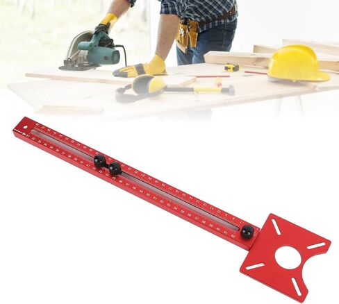 4 in 1 Router Milling Groove Bracket, Aluminum Alloy Adjustable Cabinet Hardware Jig and Router Guid e Adjustable Router Jig Tool for Woodworking Wood Cutting in Saudi Arabia
