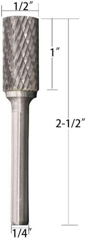 SF-5 Double Cut Tree Shape Tungsten Carbide Burr Rotary File with 1/4 Inch Shank 1/2 Inch Cutting Diameter 1 Inch Cutting Length for Die Grinder Drill Bits (SF-5) RF07 in Saudi Arabia