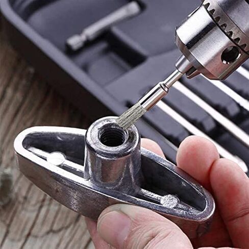 Wheel Brush 50 Pcs Wire Polishing Set for Rotary Tools | Stainless Steel, 1/8 Inch Shank 25mm T-Shaped Design, Crimped Style, Rust and Burr Removal, Surface Deburring, Metal Cleaning in Saudi Arabia