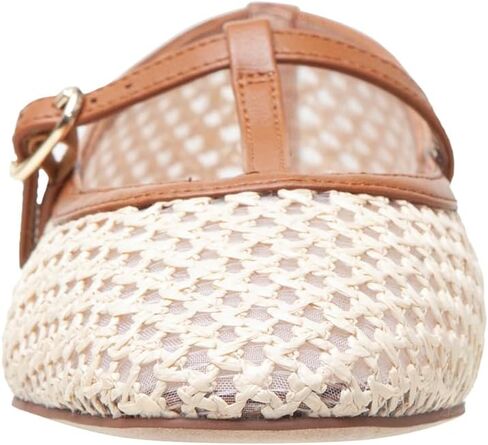 Linea Paolo - Monet - Womens Raffia and Nappa Leather T-Strap Flats in Saudi Arabia
