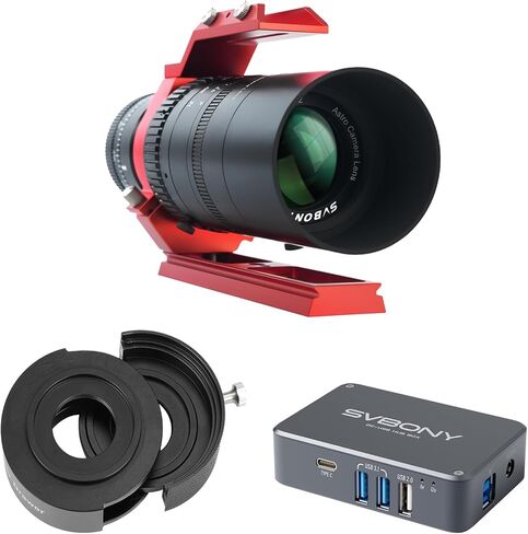 درج مرشح التلسكوب SVBONY SV226 M48، محول طاقة تلسكوب الفلك SV241، حزمة صندوق محور USB صغير DC مع تلسكوب التصوير الفلكي SV555 APO 54 مم للتصوير الفوتوغرافي في السماء العميقة in Saudi Arabia