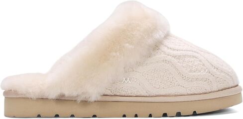 mykos Women's Lia Suede Slip-On Scuff Slipper - Cozy Sheepskin Cuff - Fashionable, Comfortable for Lounging and Casual Wear in Saudi Arabia