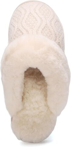 mykos Women's Lia Suede Slip-On Scuff Slipper - Cozy Sheepskin Cuff - Fashionable, Comfortable for Lounging and Casual Wear in Saudi Arabia