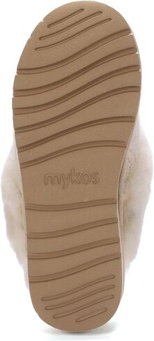 mykos Women's Lia Suede Slip-On Scuff Slipper - Cozy Sheepskin Cuff - Fashionable, Comfortable for Lounging and Casual Wear in Saudi Arabia