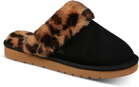 mykos Women's Lia Suede Slip-On Scuff Slipper - Cozy Sheepskin Cuff - Fashionable, Comfortable for Lounging and Casual Wear in Saudi Arabia
